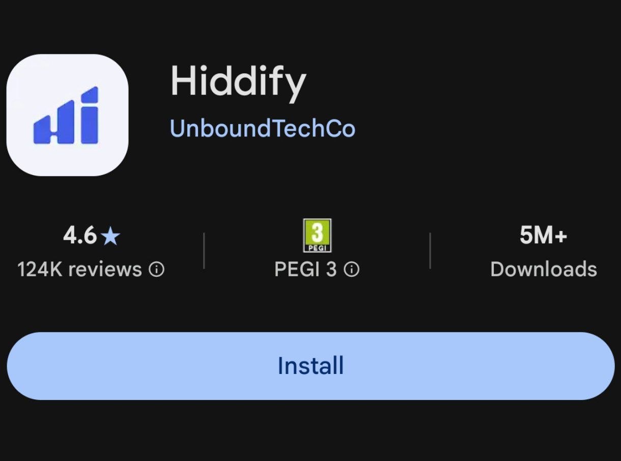 Карточка Hiddify в Google Play